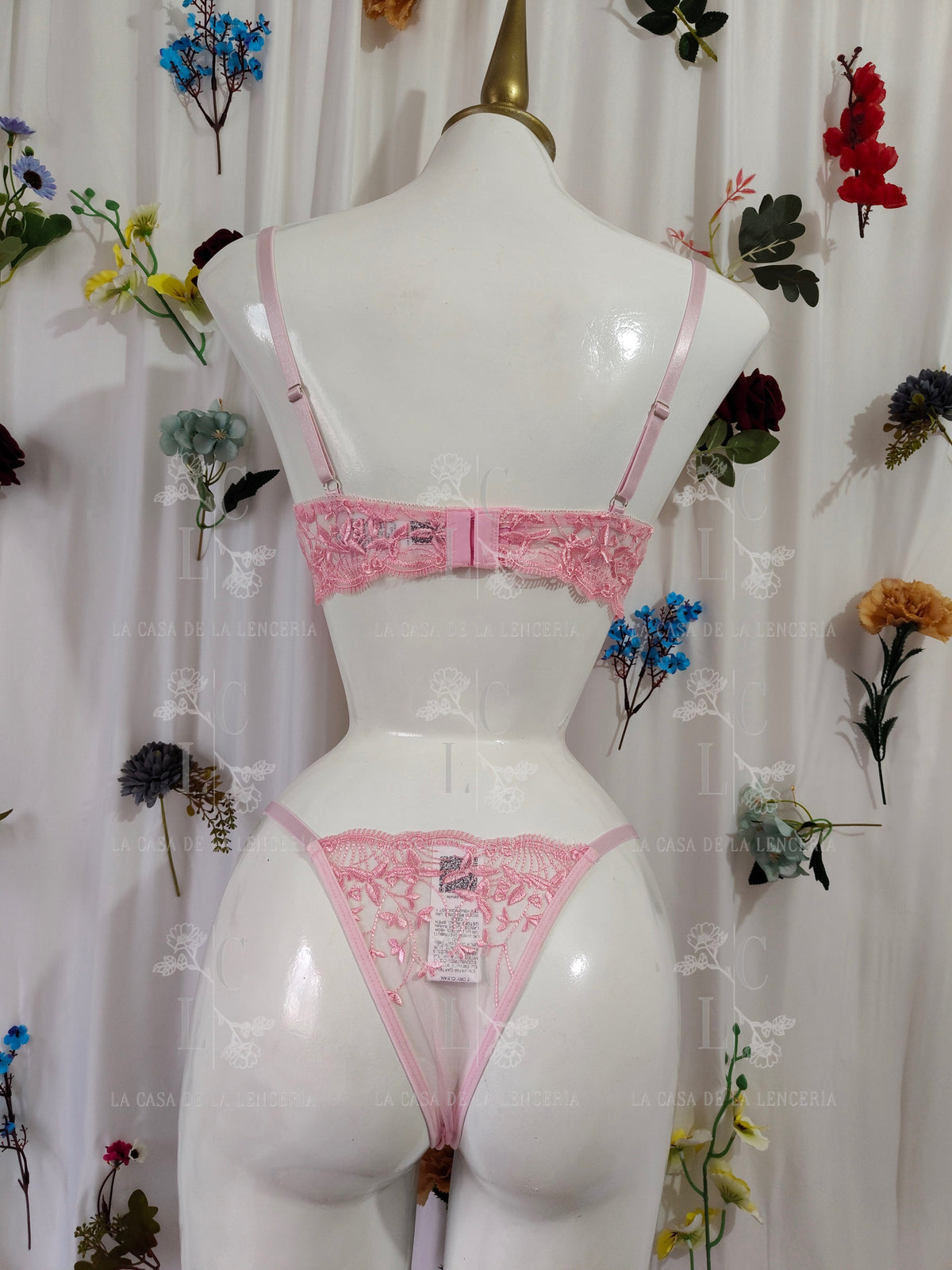 Set Flor de lino rosita