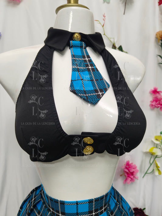 Set Colegiala azul