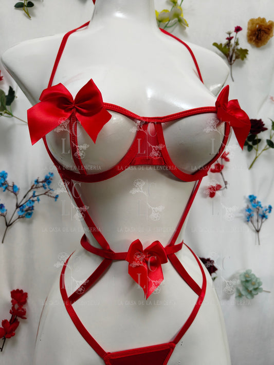 Set Verbena rojo