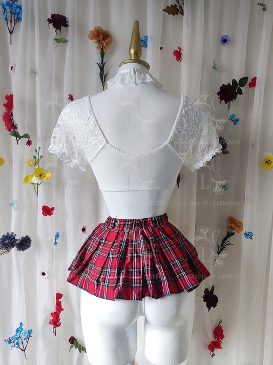 Set Colegiala rojo