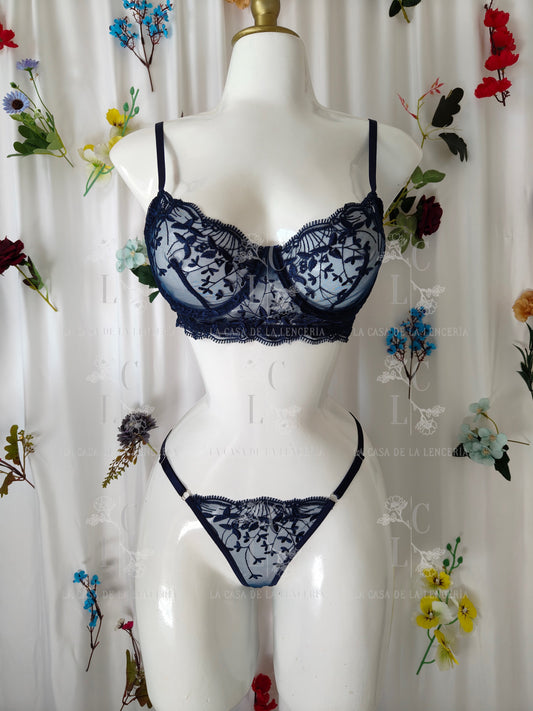 Set Flor de Lino marino