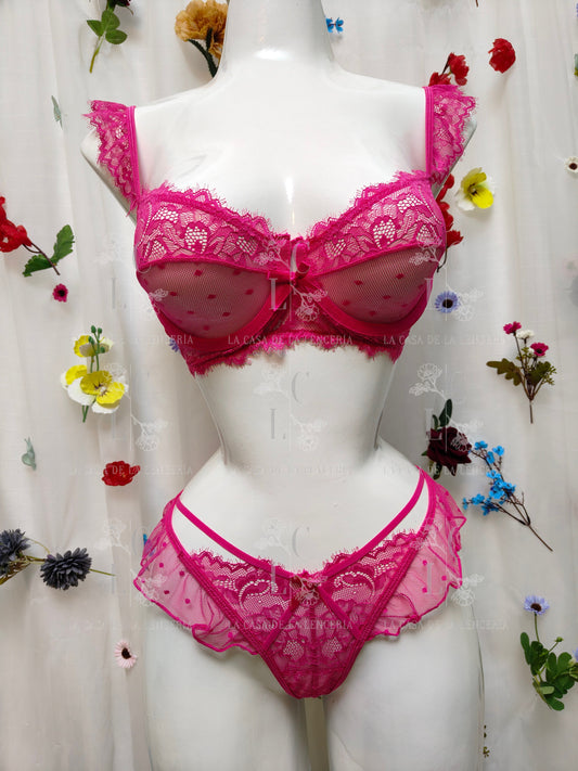 Set Borgoña fucsia
