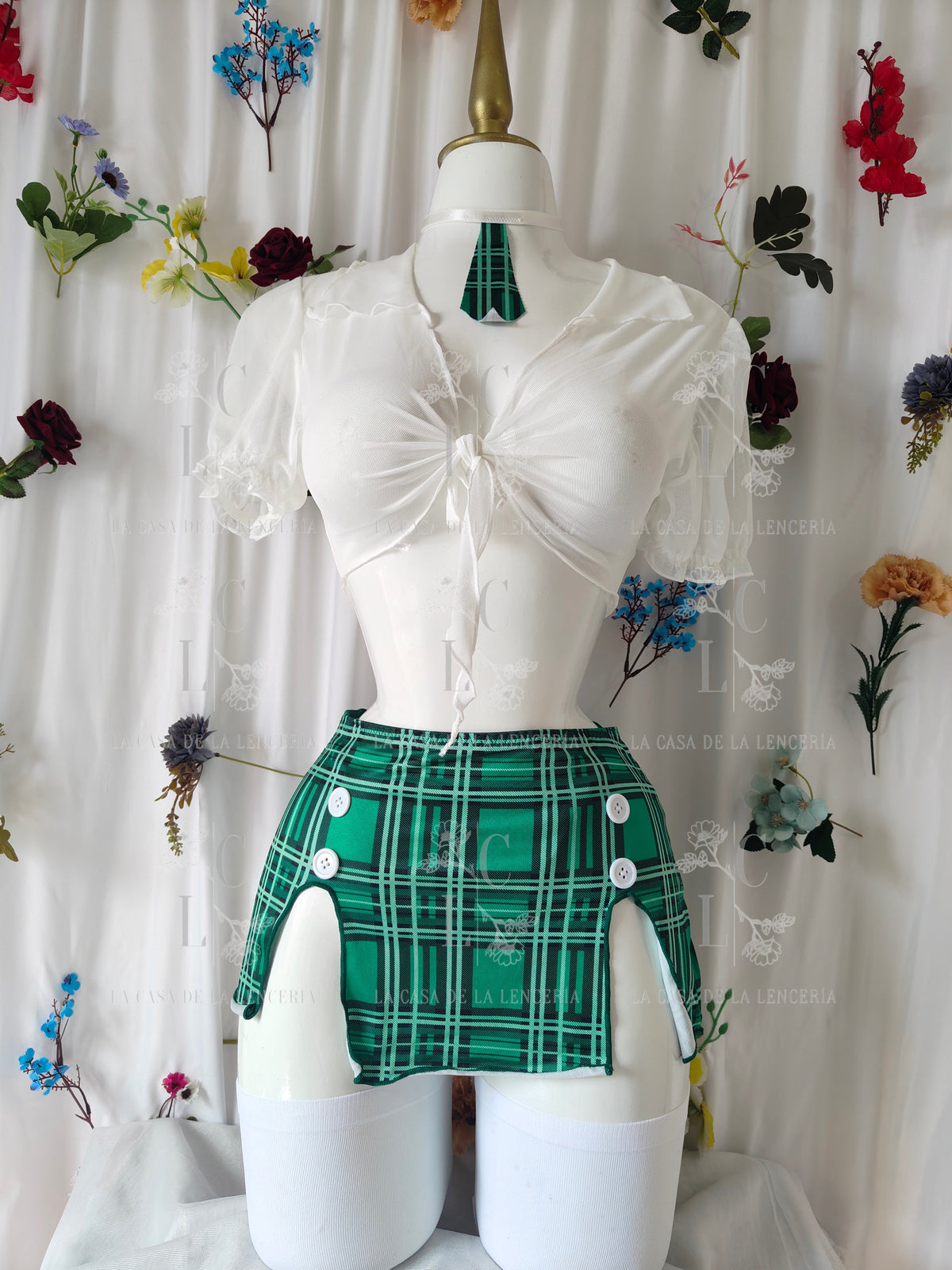 Set Colegiala verde