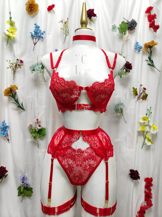 Set Ágata rojo