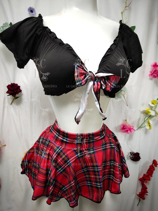 Set colegiala negro
