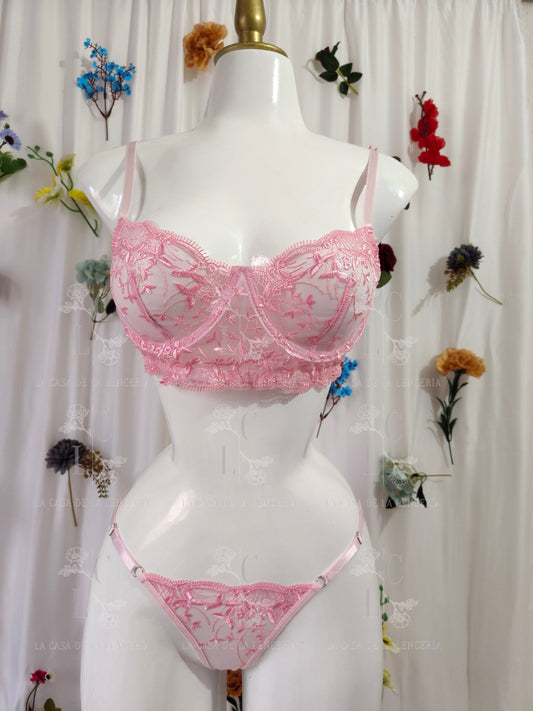 Set Flor de lino rosita