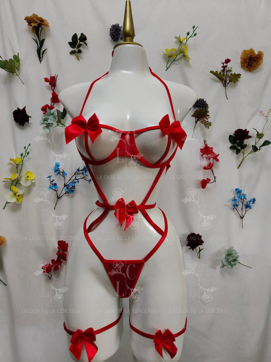 Set Verbena rojo