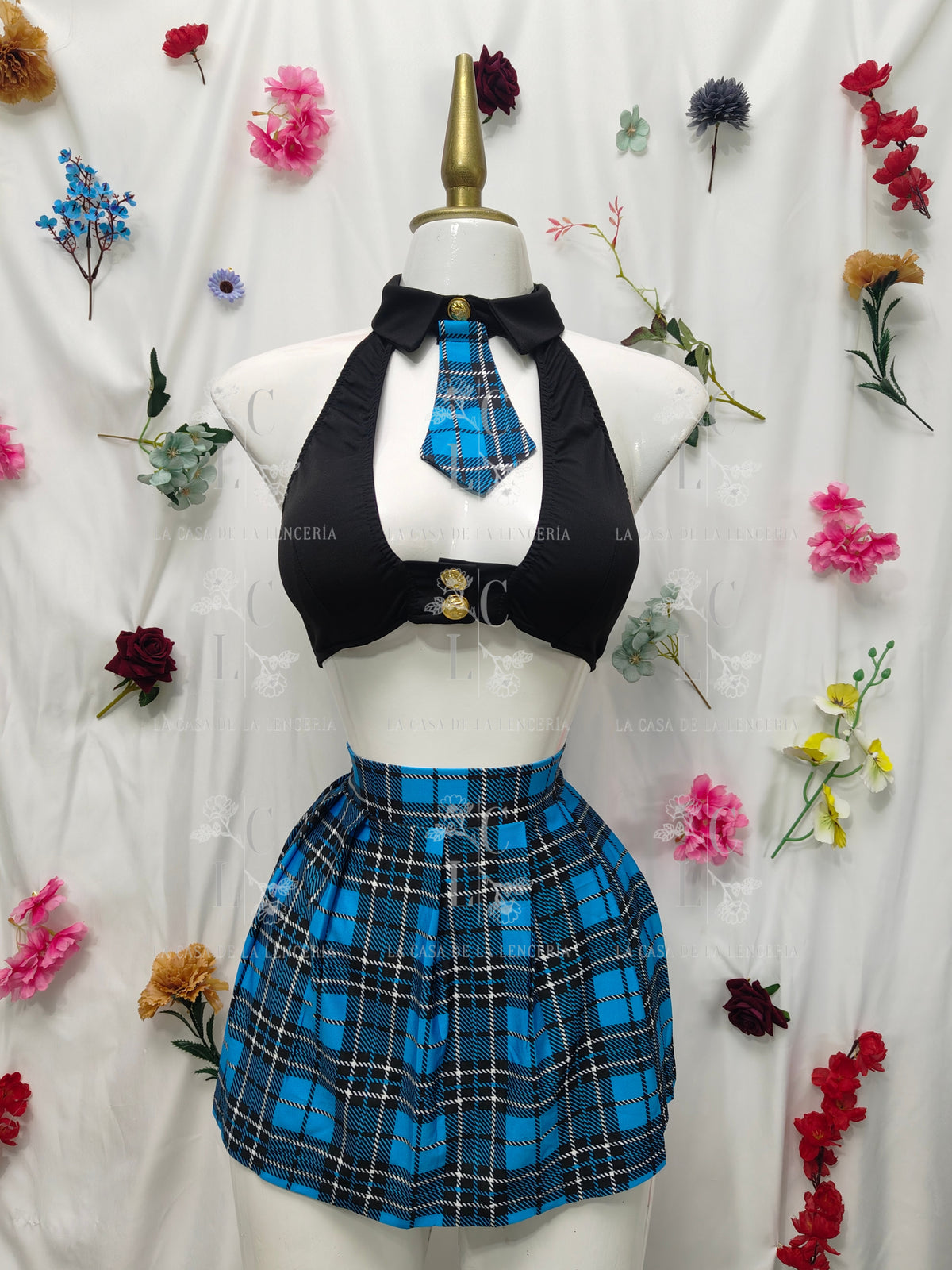 Set Colegiala azul