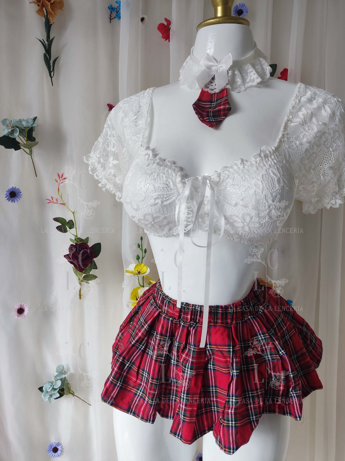 Set Colegiala rojo