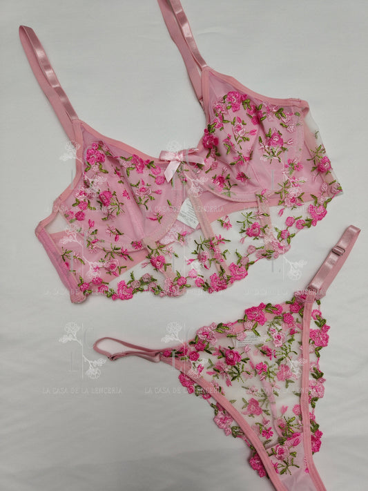 Set noche rosa