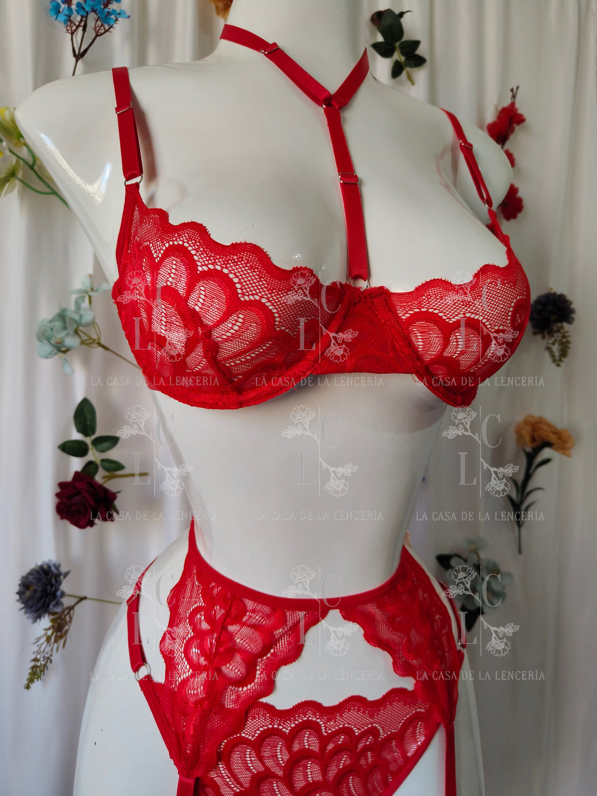 Set clavel rojo