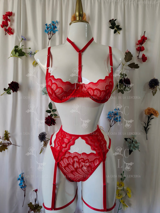 Set clavel rojo